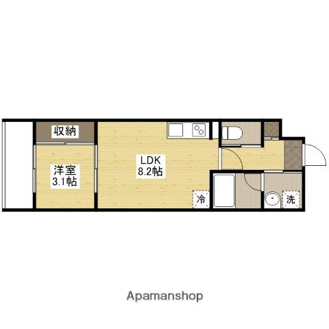YELLSTAGE長束ウエスト(1LDK/4階)の間取り写真