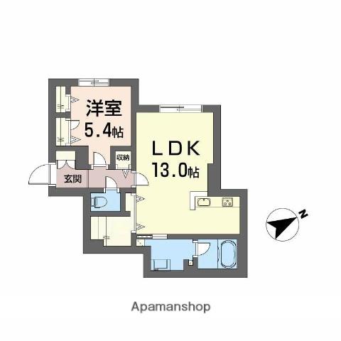 カーサ・アチェロ(1LDK/1階)の間取り写真