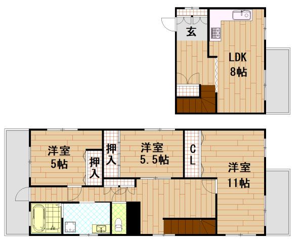 近藤ビル(3DK/3階)の間取り写真