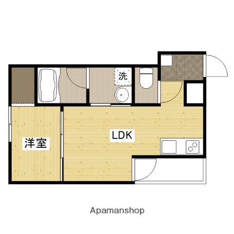 MOVE旭園ノース(1LDK/2階)の間取り写真