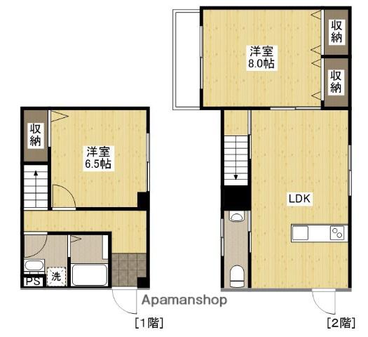 宇品御幸1丁目マンション(2LDK/1階)の間取り写真
