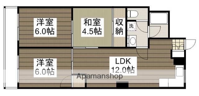 ドルミ庚午(3LDK/2階)の間取り写真