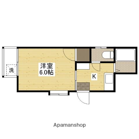 森脇マンション(1K/2階)の間取り写真