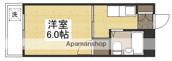 スバルU(1K/1階)の間取り写真