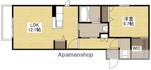ベルデクレールA(1LDK/2階)の間取り写真