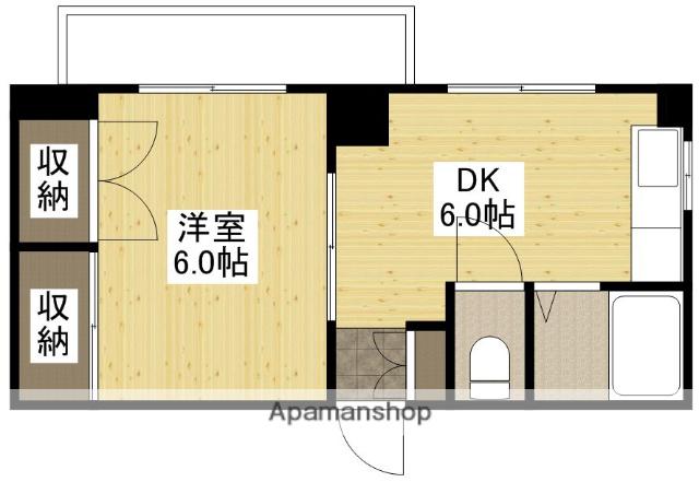 ネクスティ豊田(1DK/3階)の間取り写真