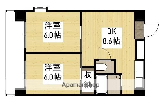 第3柴田ビル(2DK/4階)の間取り写真