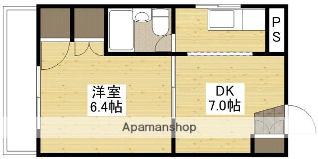 ニューフロンティアオカモト(1DK/4階)の間取り写真
