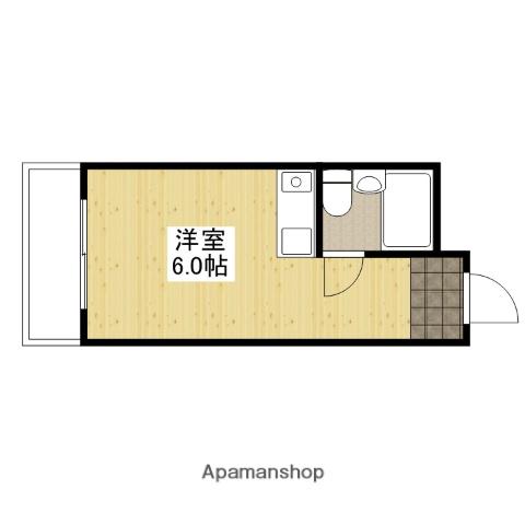 清水ビル(ワンルーム/4階)の間取り写真