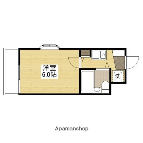 山根ビル柳が丘(1K/3階)の間取り写真