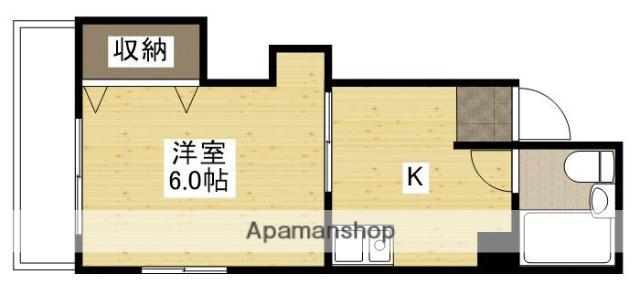 コーポ駅前ビル(1K/6階)の間取り写真