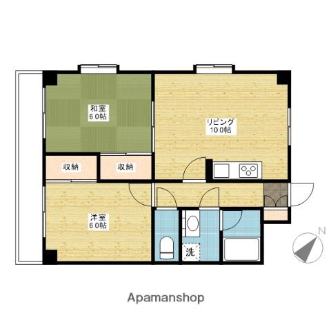 プーテゥジュール1番街(2LDK/8階)の間取り写真