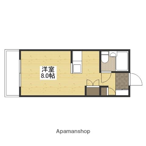 コーポ美吉(ワンルーム/3階)の間取り写真