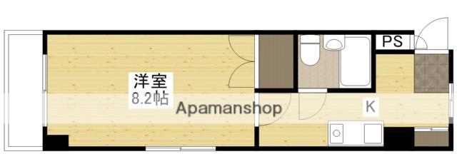 Sビル宇品御幸(1K/2階)の間取り写真