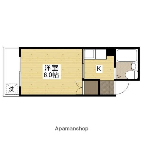 ル・シエール岡田(1K/2階)の間取り写真
