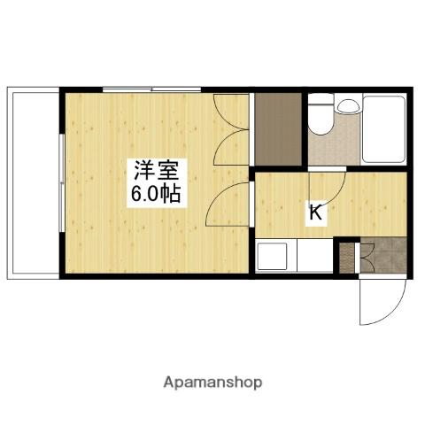 グリーンハイツ観音(1K/1階)の間取り写真