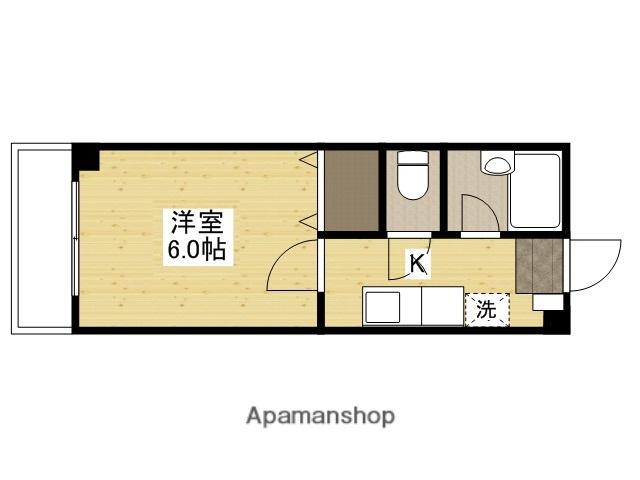 安田ビル(1K/3階)の間取り写真