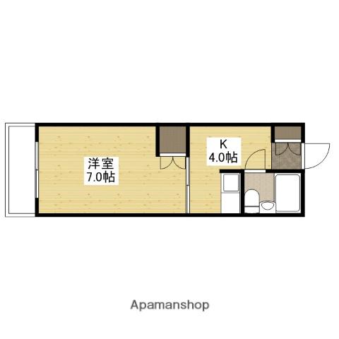 グリーンコーポ岡田(1K/3階)の間取り写真