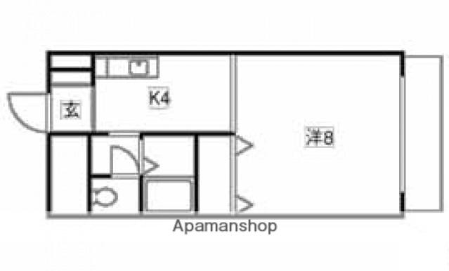 ソフィエール矢賀新町(1K/2階)の間取り写真