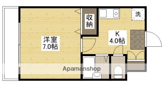 戸坂よつばビル(1K/7階)の間取り写真