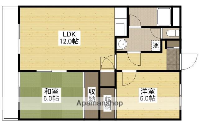 第2コーポ田中(2LDK/2階)の間取り写真