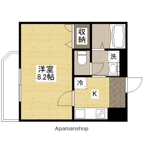 エスポワール上安駅前(1K/1階)の間取り写真