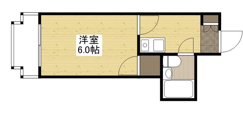 ロイヤルメゾン古江(1K/4階)の間取り写真