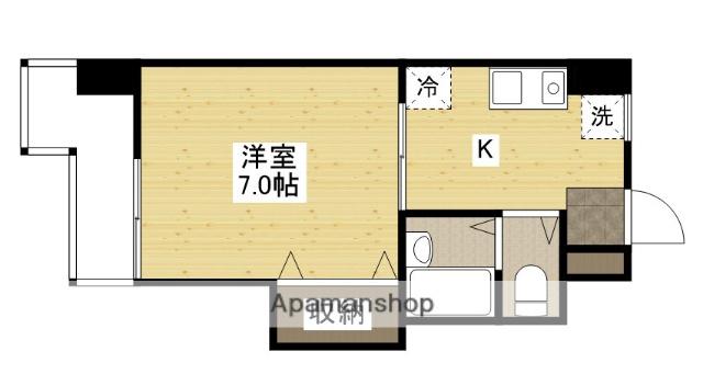 ヴィラ丸本(1K/3階)の間取り写真