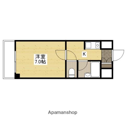Fビル井口(1K/2階)の間取り写真