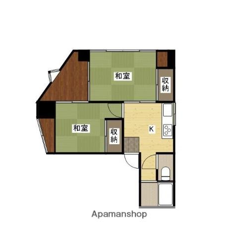 ラ・プラージュ西観音(2K/3階)の間取り写真