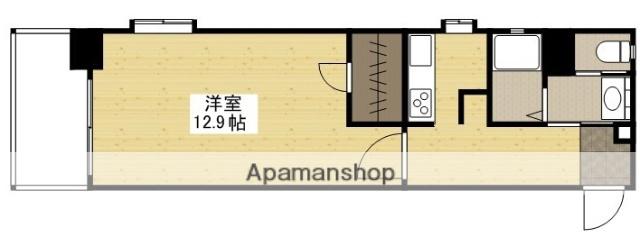 ロアール松川町(1K/7階)の間取り写真