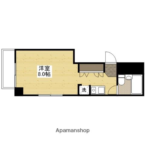 シャトレ天神(ワンルーム/6階)の間取り写真