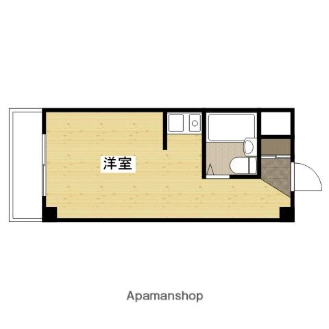 バンポーグリーンハイツ(ワンルーム/2階)の間取り写真
