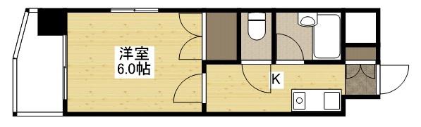 第一Nビル(1K/5階)の間取り写真