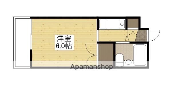 リバーハイツ(ワンルーム/1階)の間取り写真