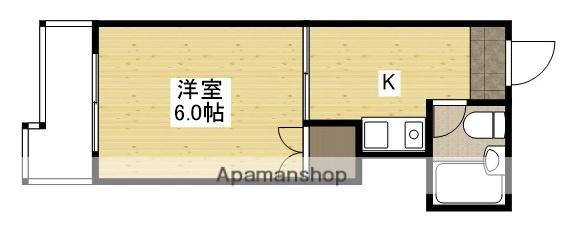 ヴィラ翠町(1K/1階)の間取り写真