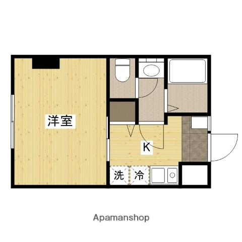 エオス竹屋町(1K/2階)の間取り写真