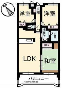 カーサ古江(3LDK/5階)の間取り写真
