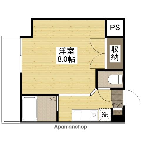 京橋森野ビル(1K/9階)の間取り写真