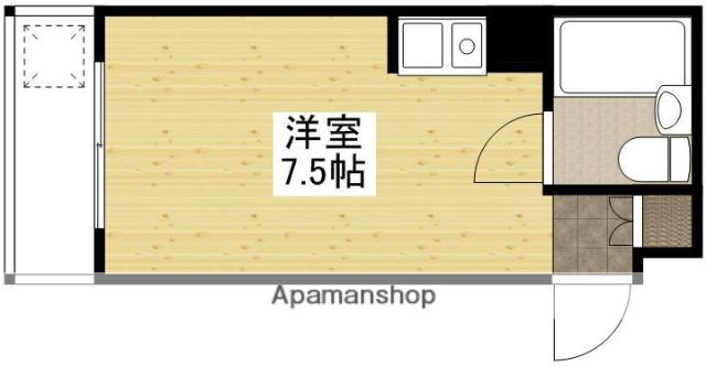 さくらビル(ワンルーム/4階)の間取り写真