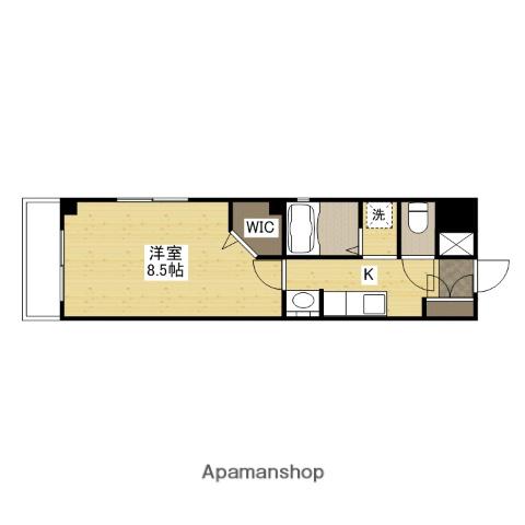 WELSH.Sビル2(1K/4階)の間取り写真