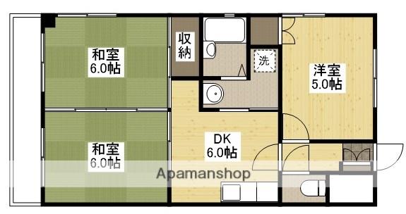 コーポツクダ(3DK/3階)の間取り写真