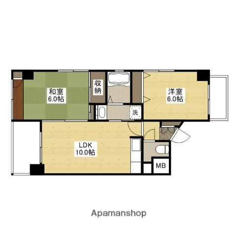 ブラウンハウス(2LDK/8階)の間取り写真