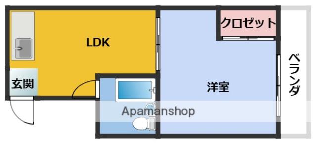 FITSビル本川町(1LDK/2階)の間取り写真