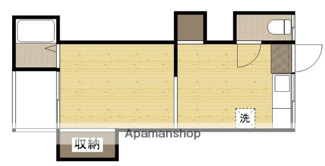 沖美荘(ワンルーム/2階)の間取り写真