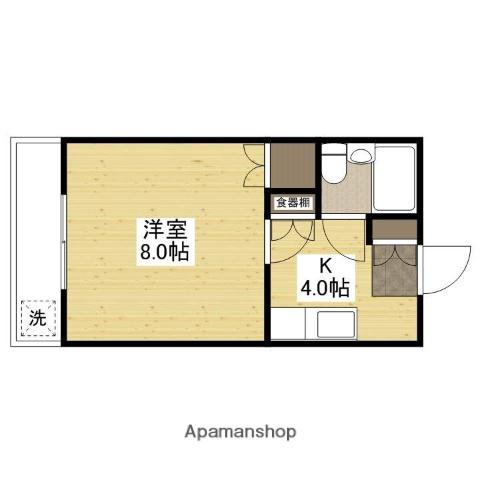 第一観ビル(1K/3階)の間取り写真