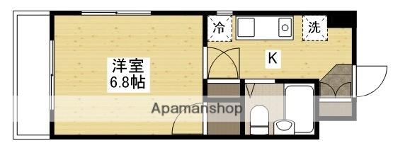 クルーズマンション(1K/3階)の間取り写真