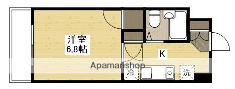 クルーズマンション(1K/6階)の間取り写真