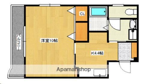 エルグランドーセ(1K/1階)の間取り写真