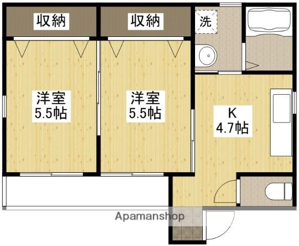 アイランドビル8(2K/3階)の間取り写真